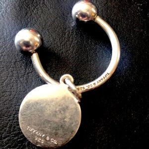 Tiffany & Co. Sterling Silver Key Ring with Round Tag